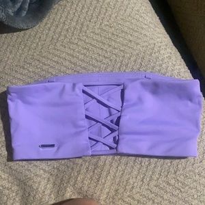 Alphalete Purple bandeau swim top